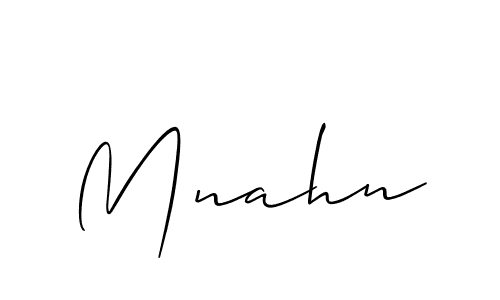 How to make Mnahn signature? Allison_Script is a professional autograph style. Create handwritten signature for Mnahn name. Mnahn signature style 2 images and pictures png