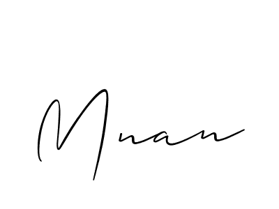 Allison_Script is a professional signature style that is perfect for those who want to add a touch of class to their signature. It is also a great choice for those who want to make their signature more unique. Get Mnan name to fancy signature for free. Mnan signature style 2 images and pictures png