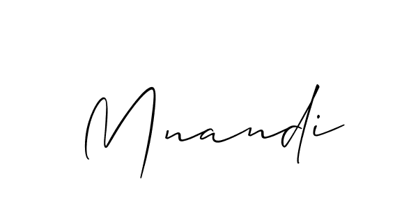 Make a beautiful signature design for name Mnandi. Use this online signature maker to create a handwritten signature for free. Mnandi signature style 2 images and pictures png