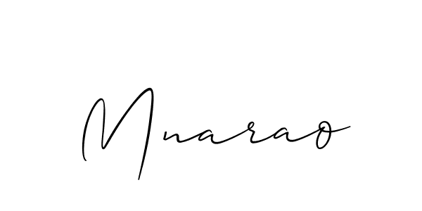 Best and Professional Signature Style for Mnarao. Allison_Script Best Signature Style Collection. Mnarao signature style 2 images and pictures png