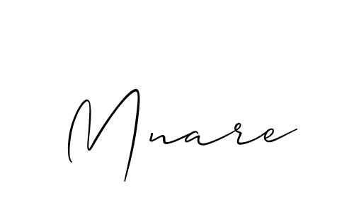How to make Mnare name signature. Use Allison_Script style for creating short signs online. This is the latest handwritten sign. Mnare signature style 2 images and pictures png