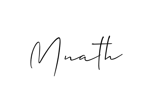 You should practise on your own different ways (Allison_Script) to write your name (Mnath) in signature. don't let someone else do it for you. Mnath signature style 2 images and pictures png