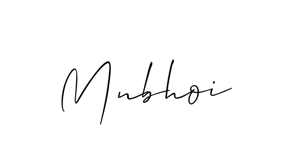 Also we have Mnbhoi name is the best signature style. Create professional handwritten signature collection using Allison_Script autograph style. Mnbhoi signature style 2 images and pictures png