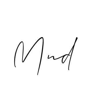Design your own signature with our free online signature maker. With this signature software, you can create a handwritten (Allison_Script) signature for name Mnd. Mnd signature style 2 images and pictures png