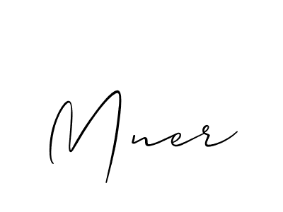 Also You can easily find your signature by using the search form. We will create Mner name handwritten signature images for you free of cost using Allison_Script sign style. Mner signature style 2 images and pictures png