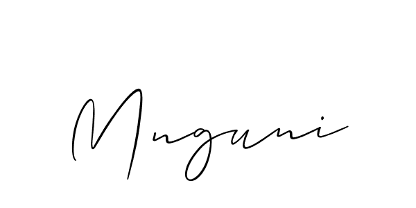 How to make Mnguni signature? Allison_Script is a professional autograph style. Create handwritten signature for Mnguni name. Mnguni signature style 2 images and pictures png