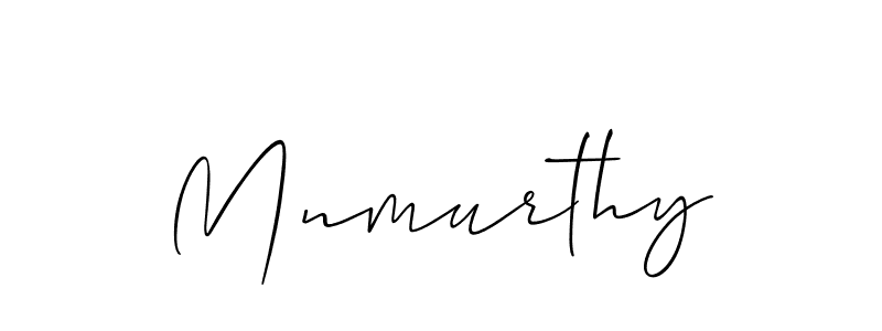 if you are searching for the best signature style for your name Mnmurthy. so please give up your signature search. here we have designed multiple signature styles  using Allison_Script. Mnmurthy signature style 2 images and pictures png