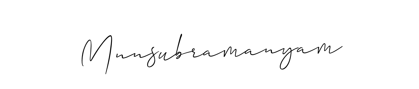 The best way (Allison_Script) to make a short signature is to pick only two or three words in your name. The name Mnnsubramanyam include a total of six letters. For converting this name. Mnnsubramanyam signature style 2 images and pictures png