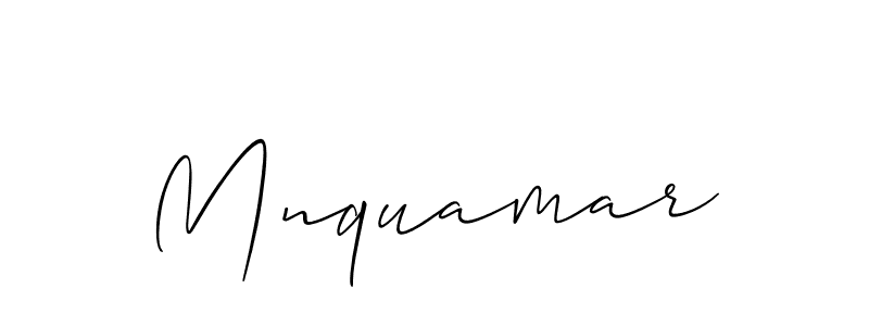 The best way (Allison_Script) to make a short signature is to pick only two or three words in your name. The name Mnquamar include a total of six letters. For converting this name. Mnquamar signature style 2 images and pictures png