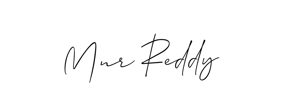 It looks lik you need a new signature style for name Mnr Reddy. Design unique handwritten (Allison_Script) signature with our free signature maker in just a few clicks. Mnr Reddy signature style 2 images and pictures png
