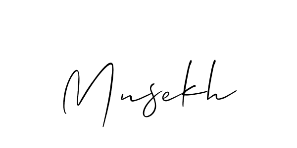 Make a short Mnsekh signature style. Manage your documents anywhere anytime using Allison_Script. Create and add eSignatures, submit forms, share and send files easily. Mnsekh signature style 2 images and pictures png