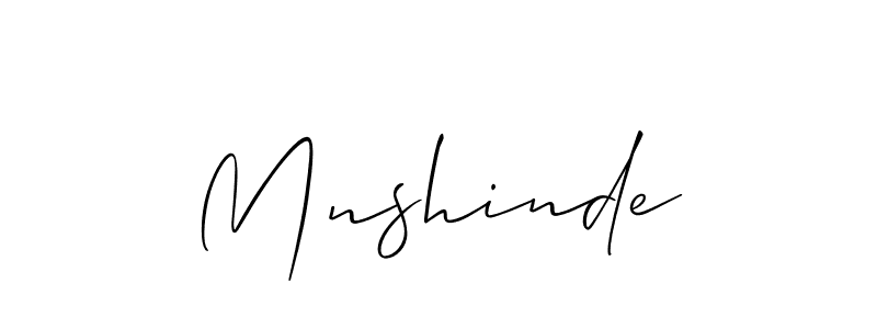 Create a beautiful signature design for name Mnshinde. With this signature (Allison_Script) fonts, you can make a handwritten signature for free. Mnshinde signature style 2 images and pictures png