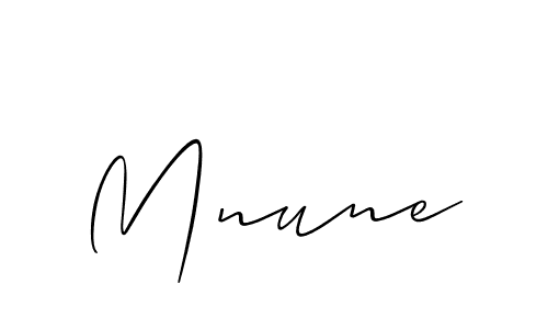 It looks lik you need a new signature style for name Mnune. Design unique handwritten (Allison_Script) signature with our free signature maker in just a few clicks. Mnune signature style 2 images and pictures png