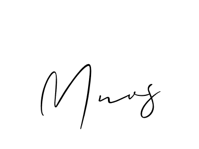 How to Draw Mnvs signature style? Allison_Script is a latest design signature styles for name Mnvs. Mnvs signature style 2 images and pictures png