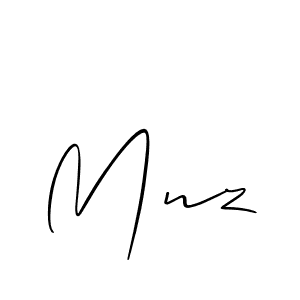 Make a short Mnz signature style. Manage your documents anywhere anytime using Allison_Script. Create and add eSignatures, submit forms, share and send files easily. Mnz signature style 2 images and pictures png