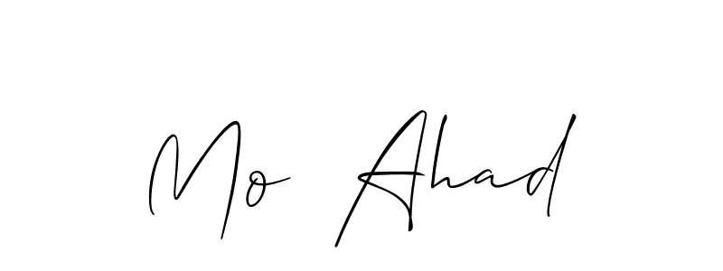 Mo  Ahad stylish signature style. Best Handwritten Sign (Allison_Script) for my name. Handwritten Signature Collection Ideas for my name Mo  Ahad. Mo  Ahad signature style 2 images and pictures png