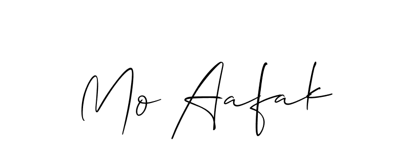 Design your own signature with our free online signature maker. With this signature software, you can create a handwritten (Allison_Script) signature for name Mo Aafak. Mo Aafak signature style 2 images and pictures png