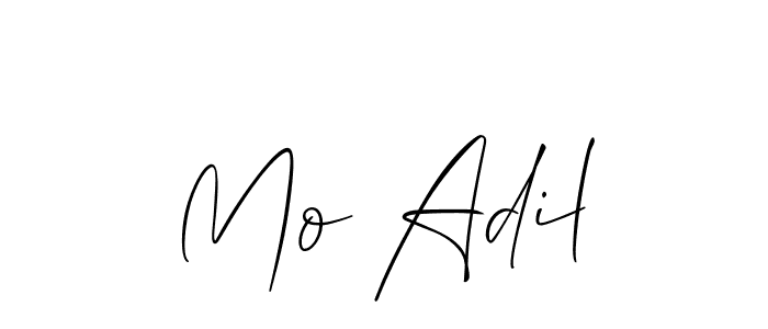 Create a beautiful signature design for name Mo Adil. With this signature (Allison_Script) fonts, you can make a handwritten signature for free. Mo Adil signature style 2 images and pictures png