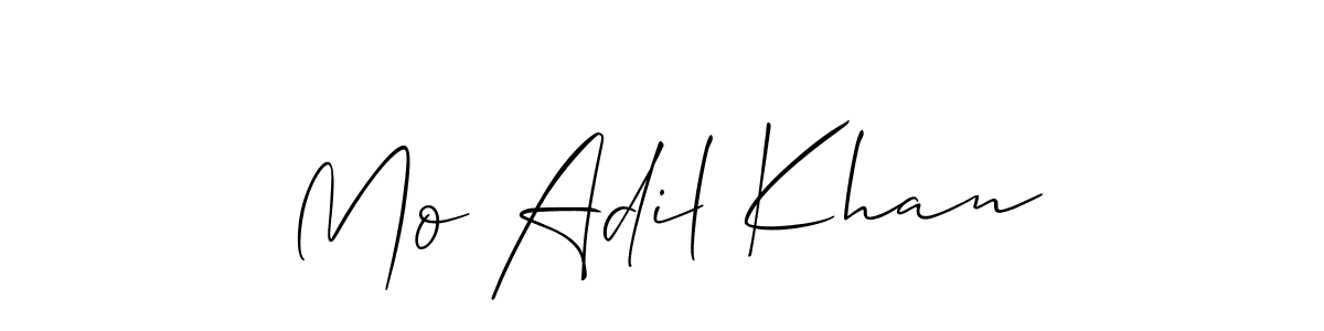 Also we have Mo Adil Khan name is the best signature style. Create professional handwritten signature collection using Allison_Script autograph style. Mo Adil Khan signature style 2 images and pictures png