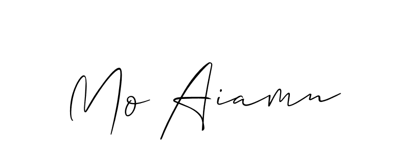 Use a signature maker to create a handwritten signature online. With this signature software, you can design (Allison_Script) your own signature for name Mo Aiamn. Mo Aiamn signature style 2 images and pictures png