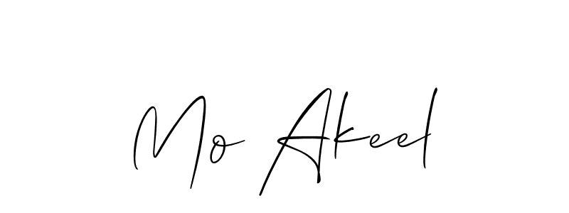 It looks lik you need a new signature style for name Mo Akeel. Design unique handwritten (Allison_Script) signature with our free signature maker in just a few clicks. Mo Akeel signature style 2 images and pictures png