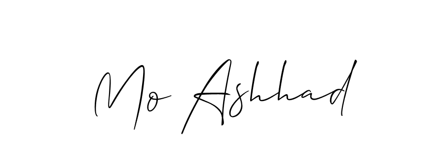 Mo Ashhad stylish signature style. Best Handwritten Sign (Allison_Script) for my name. Handwritten Signature Collection Ideas for my name Mo Ashhad. Mo Ashhad signature style 2 images and pictures png