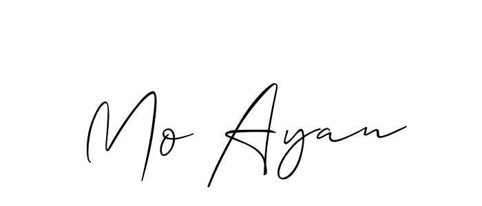 Allison_Script is a professional signature style that is perfect for those who want to add a touch of class to their signature. It is also a great choice for those who want to make their signature more unique. Get Mo Ayan name to fancy signature for free. Mo Ayan signature style 2 images and pictures png