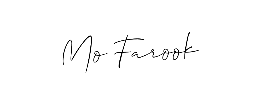 Create a beautiful signature design for name Mo Farook. With this signature (Allison_Script) fonts, you can make a handwritten signature for free. Mo Farook signature style 2 images and pictures png