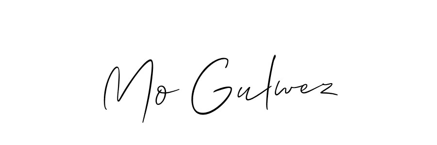How to make Mo Gulwez name signature. Use Allison_Script style for creating short signs online. This is the latest handwritten sign. Mo Gulwez signature style 2 images and pictures png