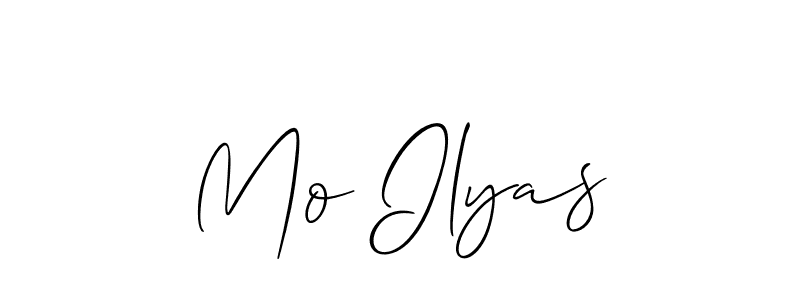 Create a beautiful signature design for name Mo Ilyas. With this signature (Allison_Script) fonts, you can make a handwritten signature for free. Mo Ilyas signature style 2 images and pictures png