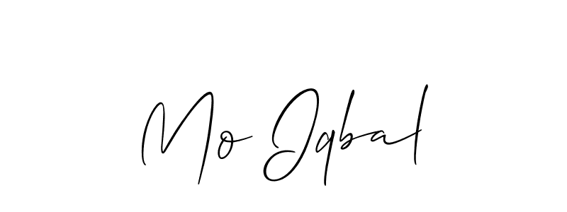 Design your own signature with our free online signature maker. With this signature software, you can create a handwritten (Allison_Script) signature for name Mo Iqbal. Mo Iqbal signature style 2 images and pictures png