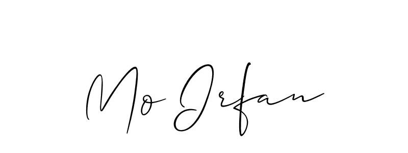 It looks lik you need a new signature style for name Mo Irfan. Design unique handwritten (Allison_Script) signature with our free signature maker in just a few clicks. Mo Irfan signature style 2 images and pictures png