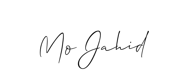 Make a beautiful signature design for name Mo Jahid. With this signature (Allison_Script) style, you can create a handwritten signature for free. Mo Jahid signature style 2 images and pictures png