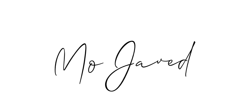 It looks lik you need a new signature style for name Mo Javed. Design unique handwritten (Allison_Script) signature with our free signature maker in just a few clicks. Mo Javed signature style 2 images and pictures png