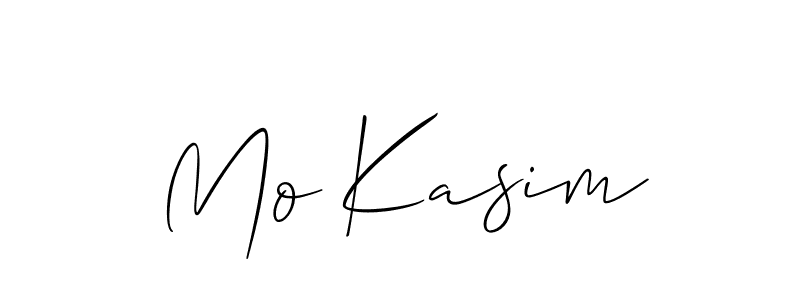Use a signature maker to create a handwritten signature online. With this signature software, you can design (Allison_Script) your own signature for name Mo Kasim. Mo Kasim signature style 2 images and pictures png