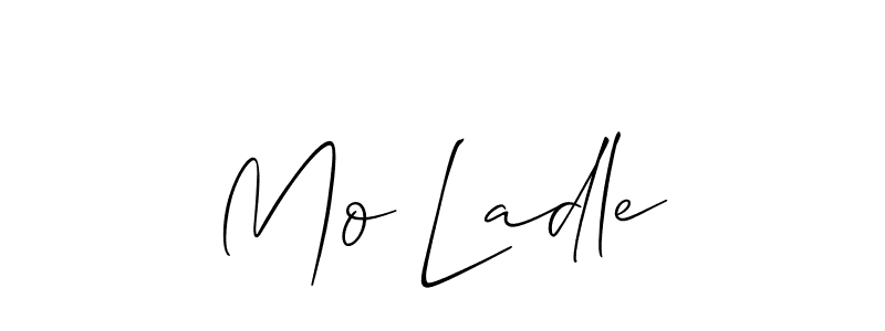 Mo Ladle stylish signature style. Best Handwritten Sign (Allison_Script) for my name. Handwritten Signature Collection Ideas for my name Mo Ladle. Mo Ladle signature style 2 images and pictures png