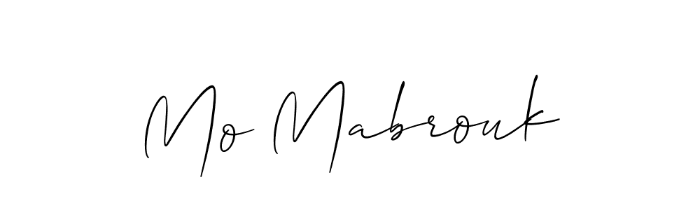 Mo Mabrouk stylish signature style. Best Handwritten Sign (Allison_Script) for my name. Handwritten Signature Collection Ideas for my name Mo Mabrouk. Mo Mabrouk signature style 2 images and pictures png