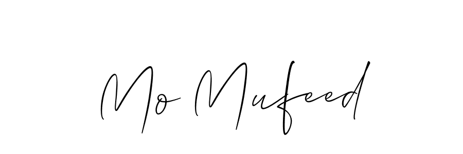Design your own signature with our free online signature maker. With this signature software, you can create a handwritten (Allison_Script) signature for name Mo Mufeed. Mo Mufeed signature style 2 images and pictures png