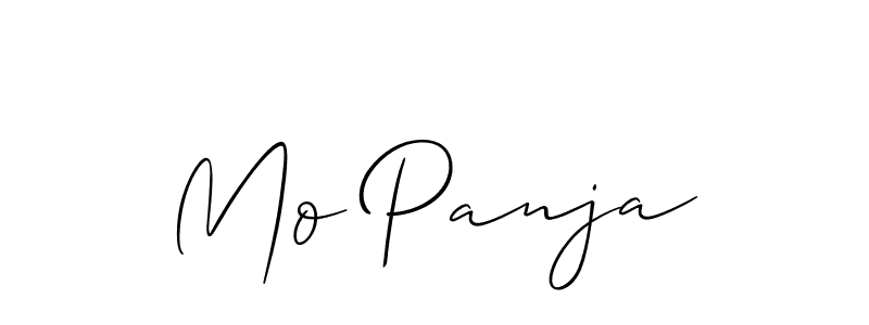 Also You can easily find your signature by using the search form. We will create Mo Panja name handwritten signature images for you free of cost using Allison_Script sign style. Mo Panja signature style 2 images and pictures png