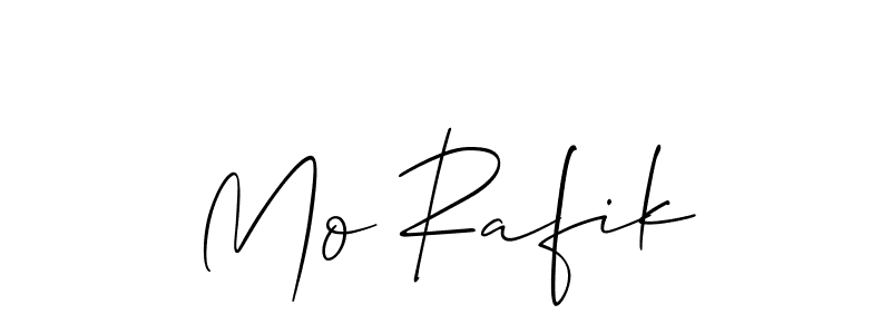How to make Mo Rafik name signature. Use Allison_Script style for creating short signs online. This is the latest handwritten sign. Mo Rafik signature style 2 images and pictures png