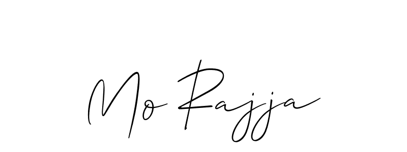 How to make Mo Rajja name signature. Use Allison_Script style for creating short signs online. This is the latest handwritten sign. Mo Rajja signature style 2 images and pictures png