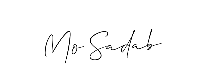 if you are searching for the best signature style for your name Mo Sadab. so please give up your signature search. here we have designed multiple signature styles  using Allison_Script. Mo Sadab signature style 2 images and pictures png