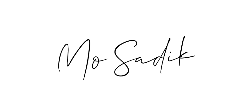 How to make Mo Sadik signature? Allison_Script is a professional autograph style. Create handwritten signature for Mo Sadik name. Mo Sadik signature style 2 images and pictures png