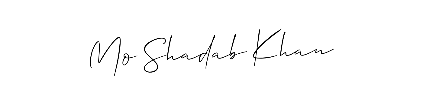 This is the best signature style for the Mo Shadab Khan name. Also you like these signature font (Allison_Script). Mix name signature. Mo Shadab Khan signature style 2 images and pictures png