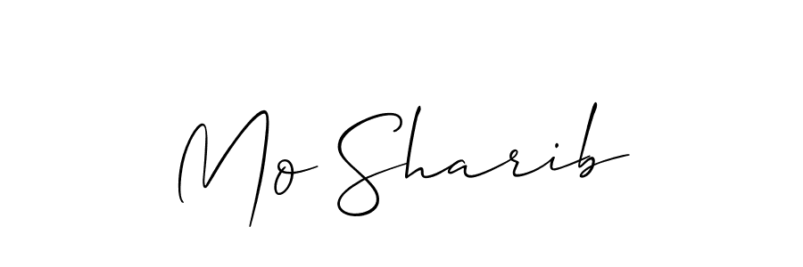 Mo Sharib stylish signature style. Best Handwritten Sign (Allison_Script) for my name. Handwritten Signature Collection Ideas for my name Mo Sharib. Mo Sharib signature style 2 images and pictures png