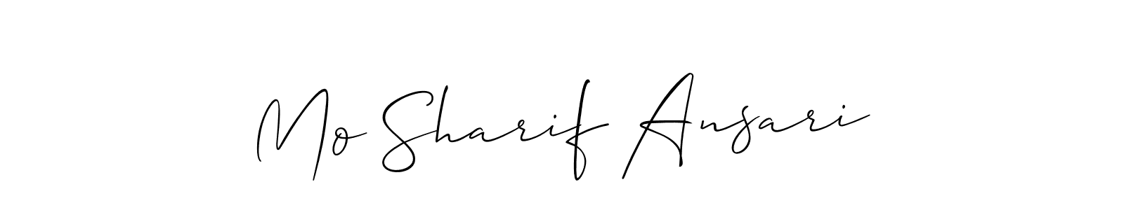 Also we have Mo Sharif Ansari name is the best signature style. Create professional handwritten signature collection using Allison_Script autograph style. Mo Sharif Ansari signature style 2 images and pictures png