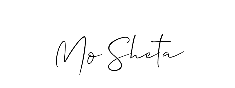 Similarly Allison_Script is the best handwritten signature design. Signature creator online .You can use it as an online autograph creator for name Mo Sheta. Mo Sheta signature style 2 images and pictures png