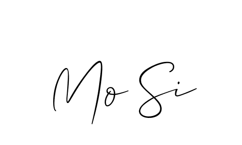 It looks lik you need a new signature style for name Mo Si. Design unique handwritten (Allison_Script) signature with our free signature maker in just a few clicks. Mo Si signature style 2 images and pictures png