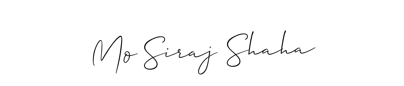 This is the best signature style for the Mo Siraj Shaha name. Also you like these signature font (Allison_Script). Mix name signature. Mo Siraj Shaha signature style 2 images and pictures png