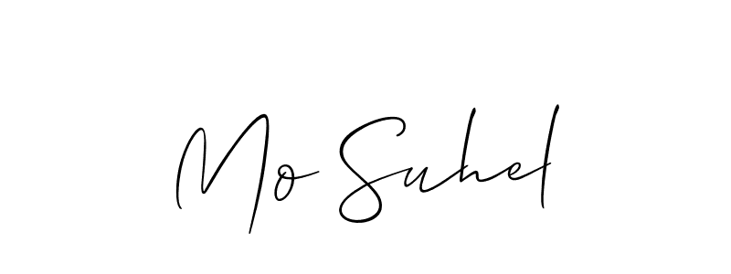 Also we have Mo Suhel name is the best signature style. Create professional handwritten signature collection using Allison_Script autograph style. Mo Suhel signature style 2 images and pictures png
